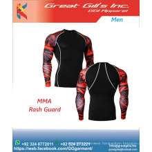 Customized design rash guard, custom printed rash guard, mma rashguards